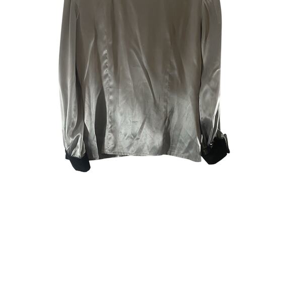 New York City 100% Silk Blouse/Shirt Long Sleeves Button Down Collared =F - Picture 8 of 8